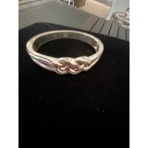 Brighton Silver Tone Celtic Love Knot Hinged Bangle‎ Bracelet